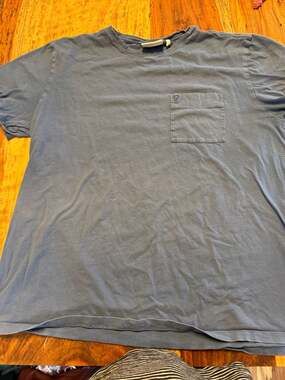 Fjallraven Men's Ovik Blue Organic Cotton Pocket T-Shirt XXL